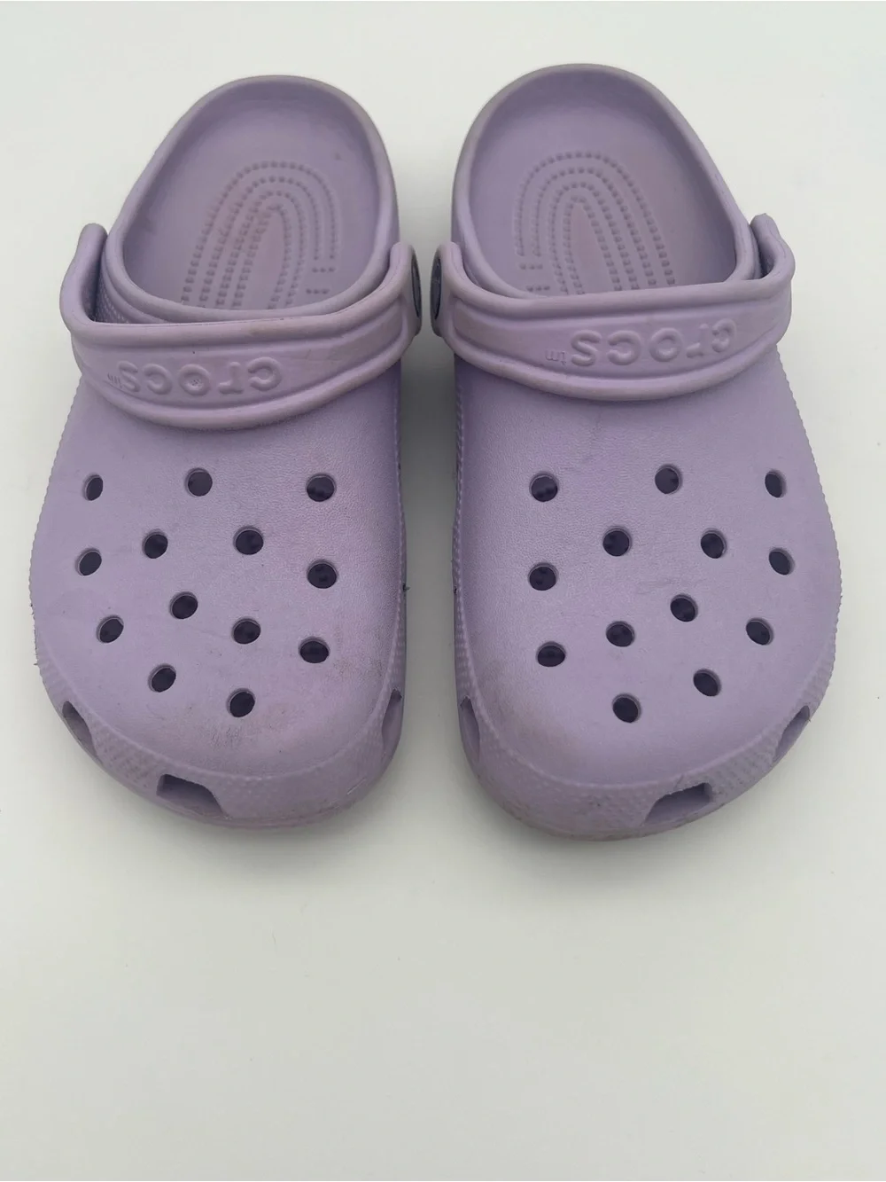 Crocs J3 classic Style Kids size 3 purple Clogs Lavender girls shoes sandals